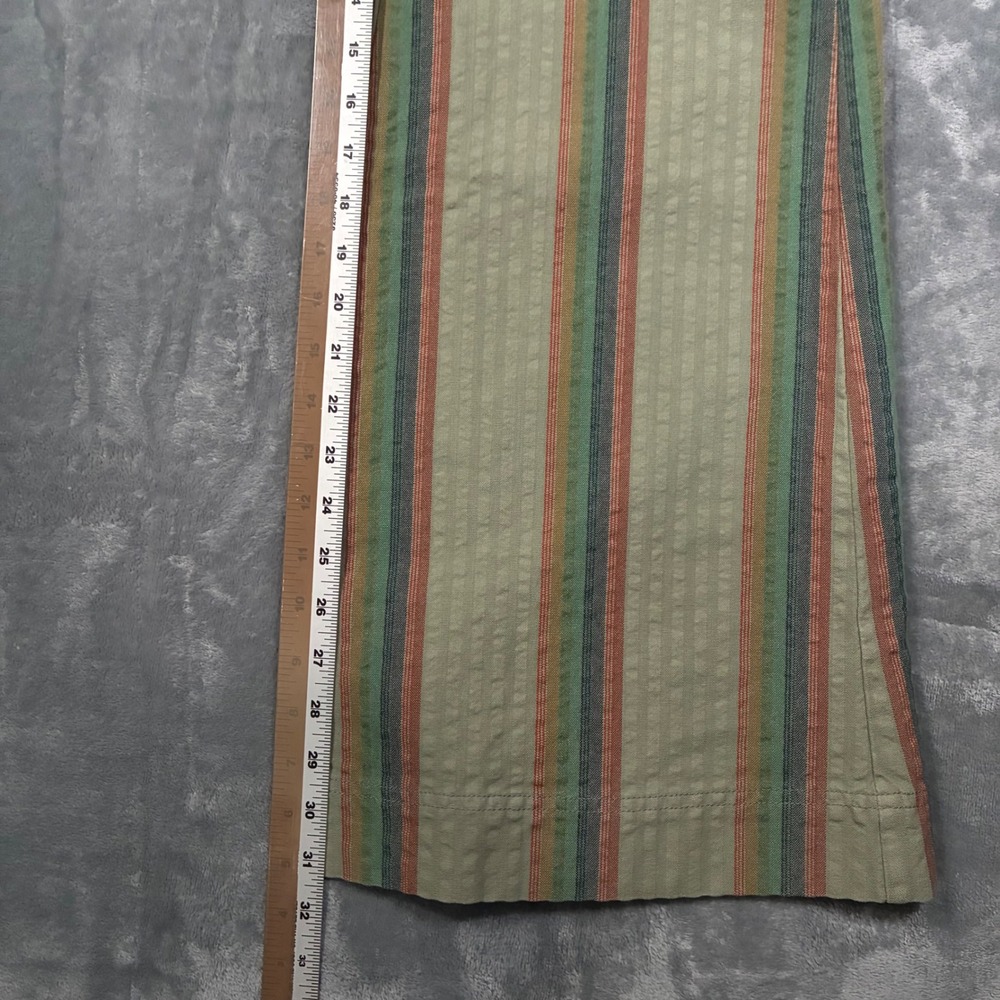 EUC Free People Star of Wonder Striped Wide Leg Pants Flare Boho Green Women's 0 - Picture 10 of 12